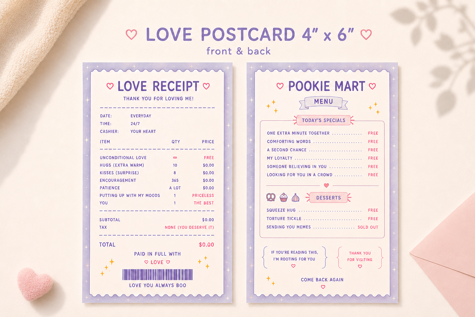Cozy Love Letters | Cute Love Letter Gift for Couples | Surprise Whimsical Snail Mail